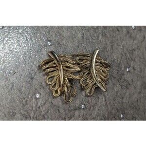 Vintage Napier Gold Tone Rope Chain Clip on Earrings